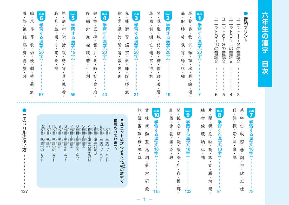 徹底反復　六年生の漢字 プロモーション 1