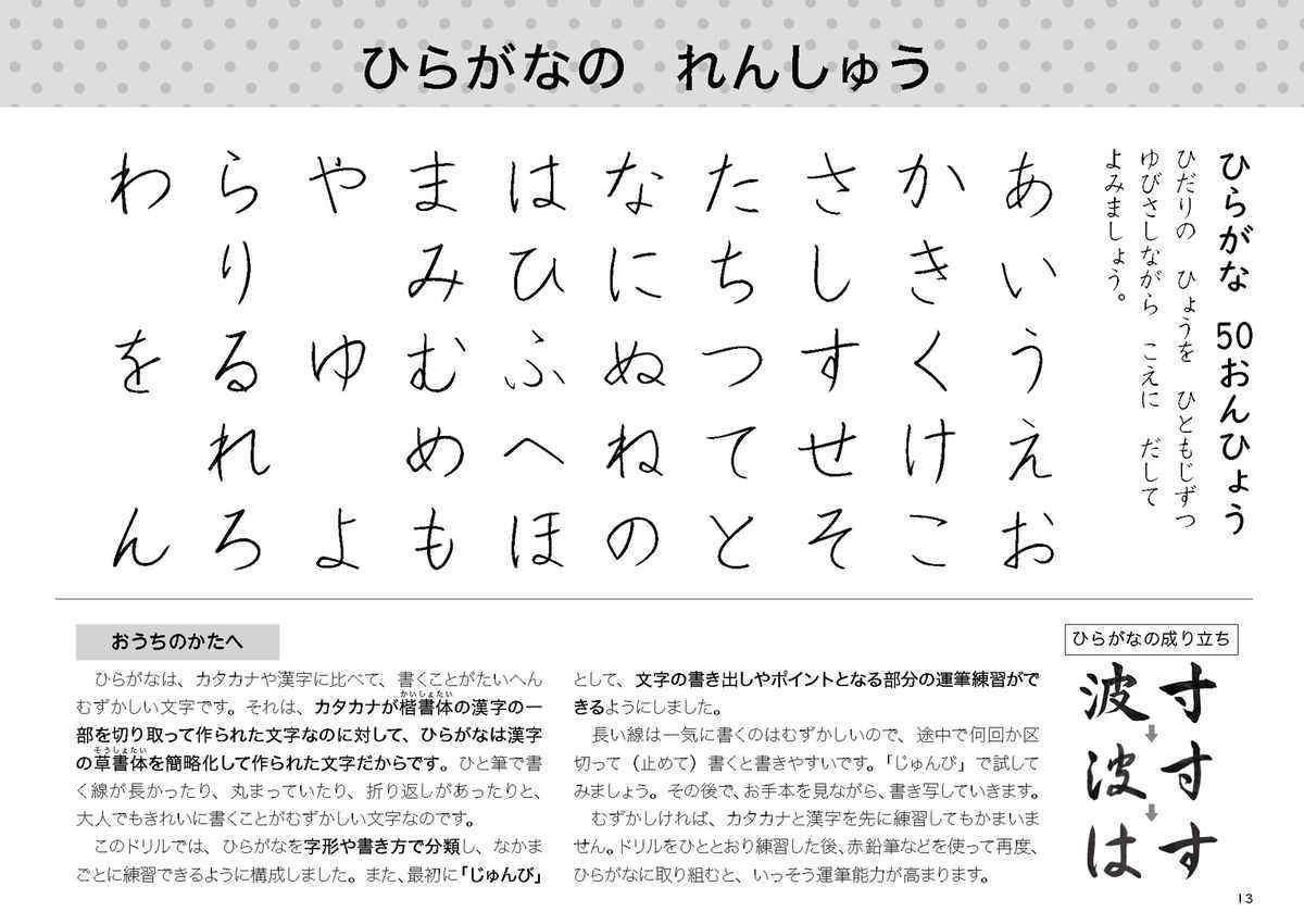 陰山メソッド 徹底反復 ひらがな・カタカナ運筆ドリル